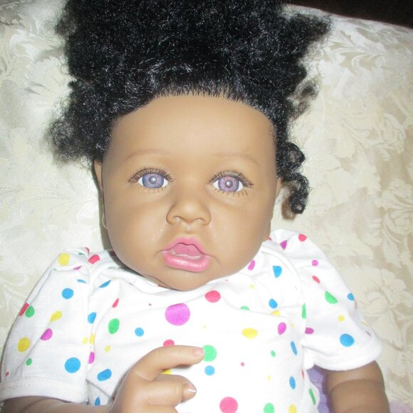 HOOMAI Lifelike Reborn Baby Dolls with Soft Body African American Realistic Girl - Picture 3 of 9